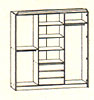Шкаф-аккордеон  Карен - внутренняя архитектура